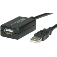 Kabel produžni USB aktivni sa ponavljačem, 12m, crni